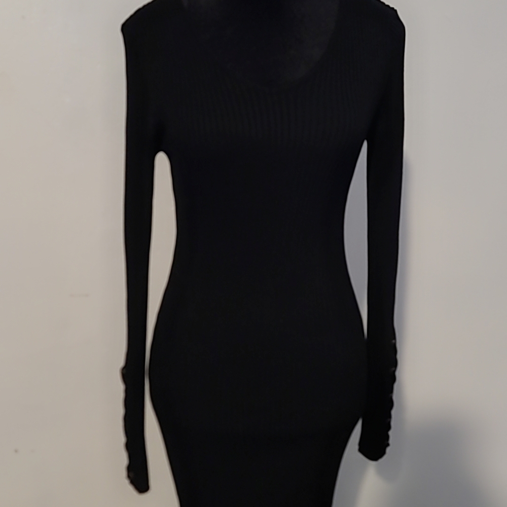 No Boundaries Black Long Sleeve Bodycon Dress